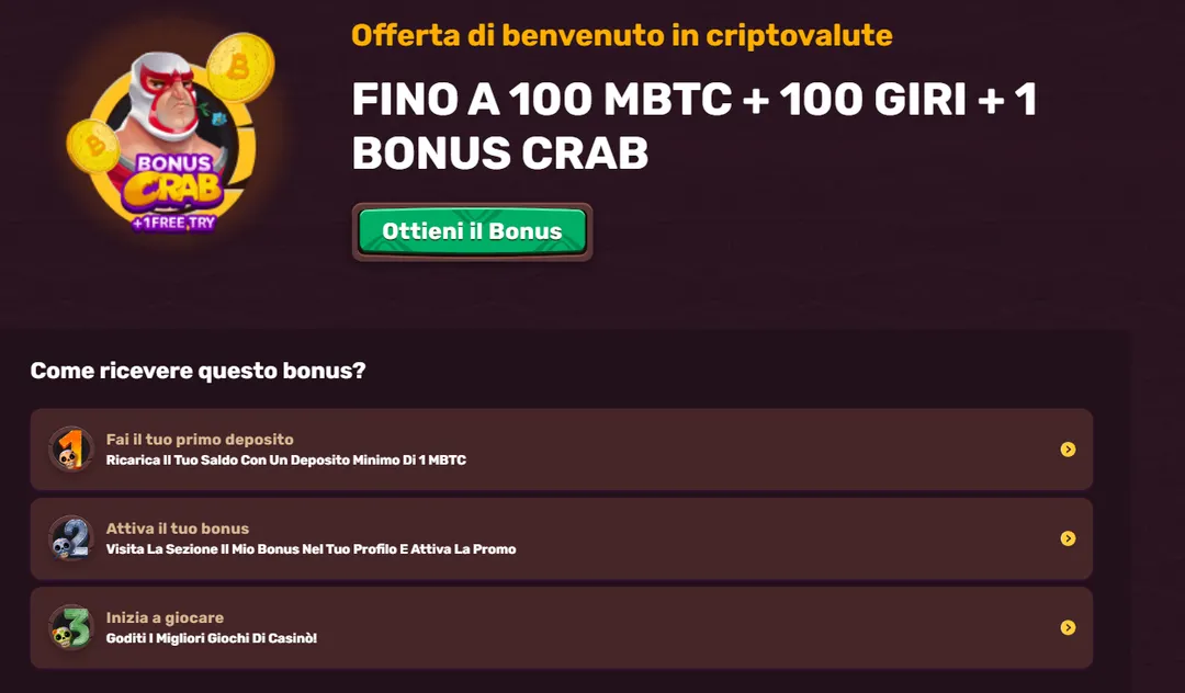 5Gringos Bonus per chi usa criptovalute e mBTC